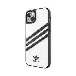 Adidas รุ่น Moulded Case PU - เคส iPhone 14 Plus - สี White/Black