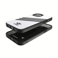 Adidas รุ่น Moulded Case PU - เคส iPhone 14 Plus - สี White/Black