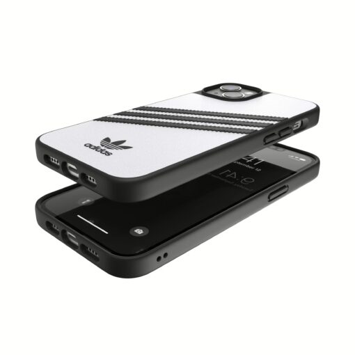 Adidas รุ่น Moulded Case PU - เคส iPhone 14 Plus - สี White/Black - Image 7