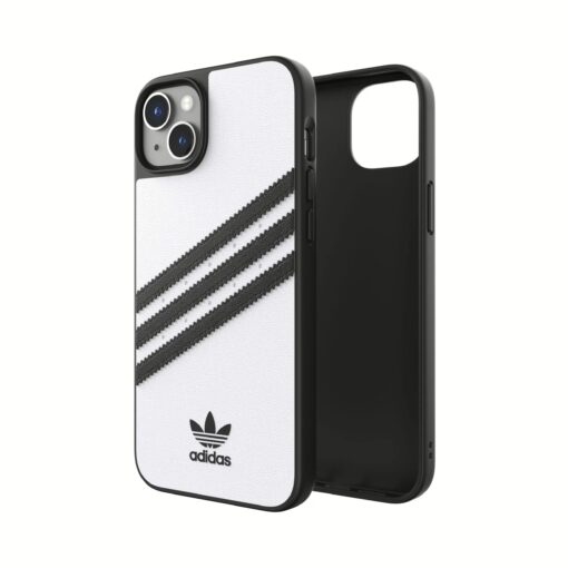 Adidas รุ่น Moulded Case PU - เคส iPhone 14 Plus - สี White/Black - Image 9
