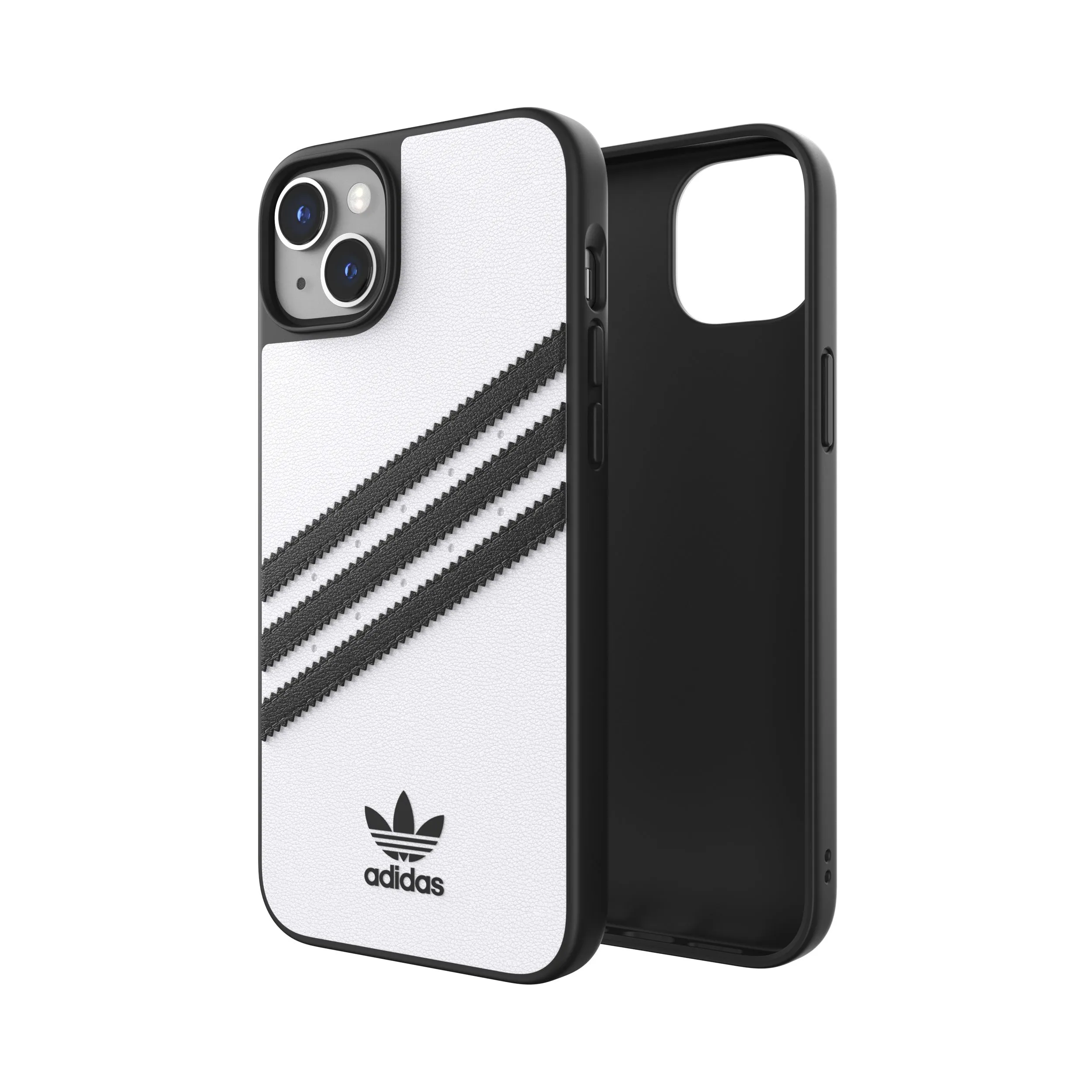 Adidas รุ่น Moulded Case PU - เคส iPhone 14 Plus - สี White/Black