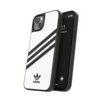 Adidas รุ่น Moulded Case PU - เคส iPhone 14 Plus - สี White/Black