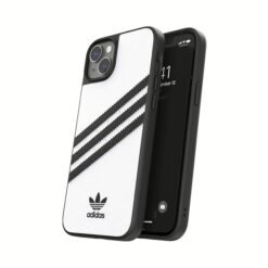 Adidas รุ่น Moulded Case PU - เคส iPhone 14 Plus - สี White/Black
