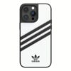 Adidas รุ่น Moulded Case PU - เคส iPhone 14 Pro Max - สี White/Black