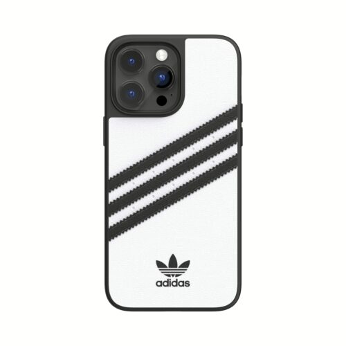 Adidas รุ่น Moulded Case PU - เคส iPhone 14 Pro Max - สี White/Black - Image 3