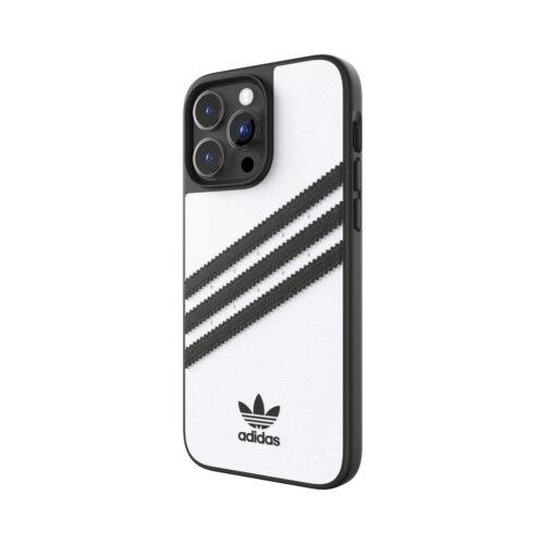 Adidas รุ่น Moulded Case PU - เคส iPhone 14 Pro Max - สี White/Black - Image 4