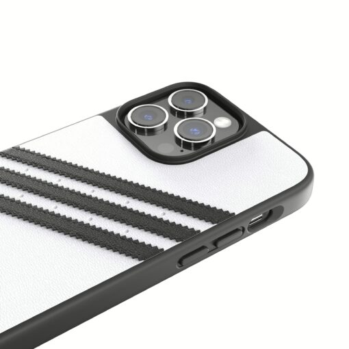 Adidas รุ่น Moulded Case PU - เคส iPhone 14 Pro Max - สี White/Black - Image 6