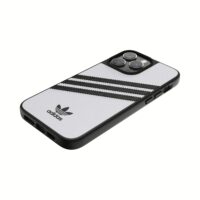 Adidas รุ่น Moulded Case PU - เคส iPhone 14 Pro Max - สี White/Black