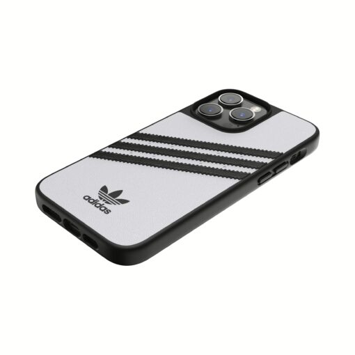 Adidas รุ่น Moulded Case PU - เคส iPhone 14 Pro Max - สี White/Black - Image 8