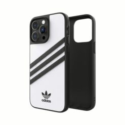 Adidas รุ่น Moulded Case PU - เคส iPhone 14 Pro Max - สี White/Black