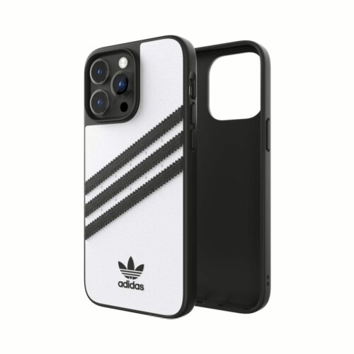 Adidas รุ่น Moulded Case PU - เคส iPhone 14 Pro Max - สี White/Black - Image 9