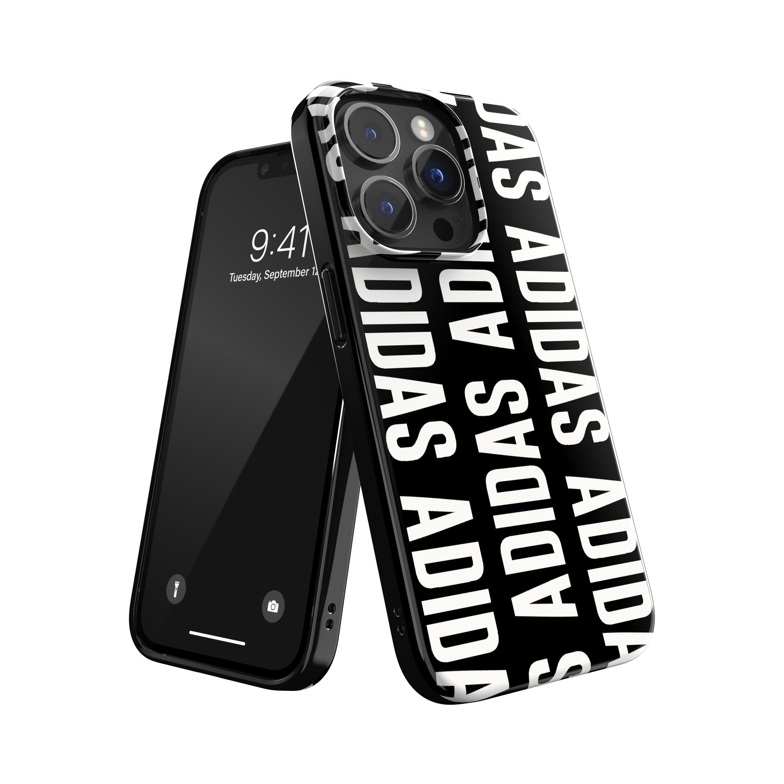 Adidas รุ่น Snap Case Logo - เคส iPhone 14 Pro - สี Black/White