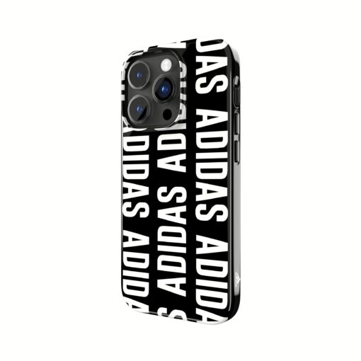 Adidas รุ่น Snap Case Logo - เคส iPhone 14 Pro - สี Black/White - Image 4