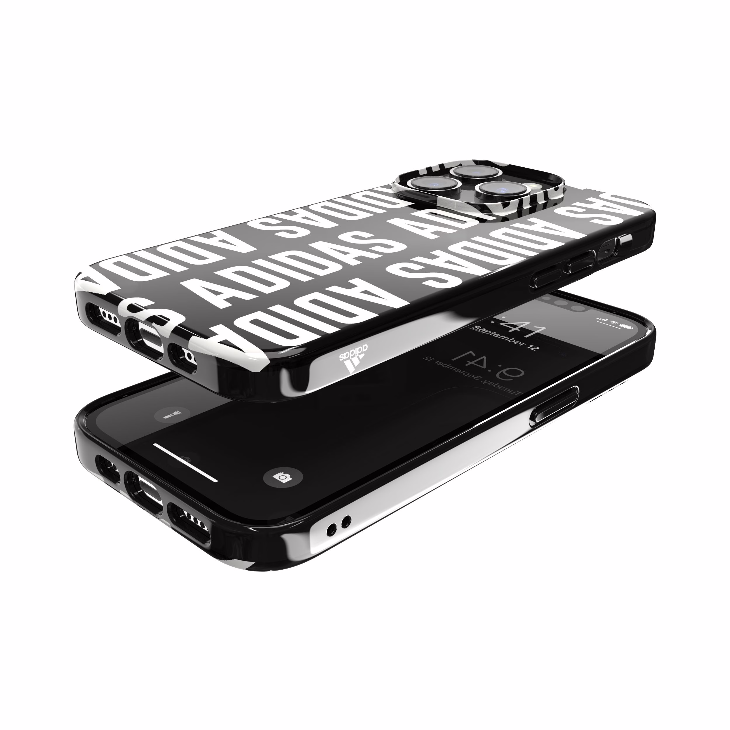 Adidas รุ่น Snap Case Logo - เคส iPhone 14 Pro - สี Black/White