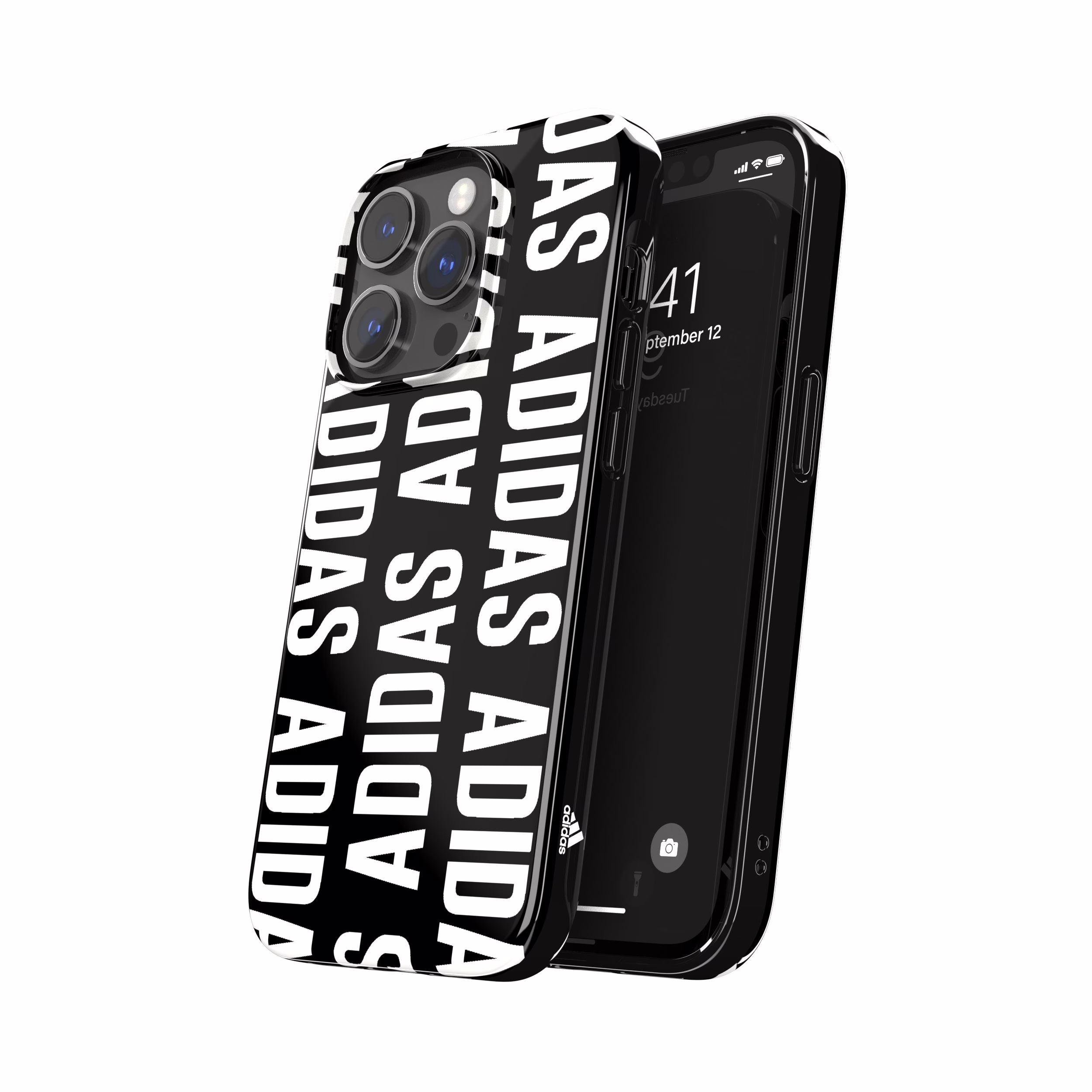 Adidas รุ่น Snap Case Logo - เคส iPhone 14 Pro - สี Black/White