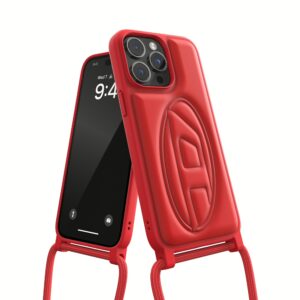 Diesel รุ่น Clear Necklace Case Diesel Graphic - เคส iPhone 14 Pro Max - สี Red 13 Diesel รุ่น Clear Necklace Case Diesel Graphic - เคส iPhone 14 Pro Max - สี Red