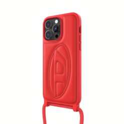 Diesel รุ่น Clear Necklace Case Diesel Graphic - เคส iPhone 14 Pro Max - สี Red