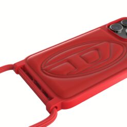 Diesel รุ่น Clear Necklace Case Diesel Graphic - เคส iPhone 14 Pro Max - สี Red