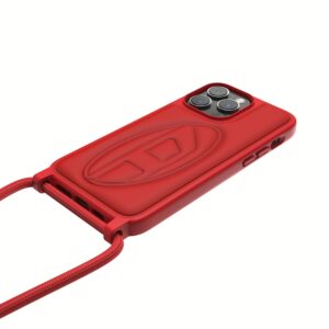 Diesel รุ่น Clear Necklace Case Diesel Graphic - เคส iPhone 14 Pro Max - สี Red 18 Diesel รุ่น Clear Necklace Case Diesel Graphic - เคส iPhone 14 Pro Max - สี Red
