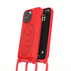 Diesel รุ่น Clear Necklace Case Diesel Graphic - เคส iPhone 14 Pro Max - สี Red