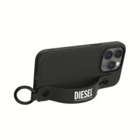 Diesel รุ่น Leather Handstrap Case - เคส iPhone 14 Pro - สี Black/White