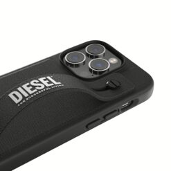 Diesel รุ่น Leather Handstrap Case - เคส iPhone 14 Pro - สี Black/White