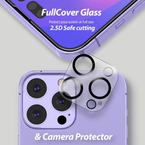 Whitestone EZ Glass - ฟิล์มกระจก iPhone 14 Pro (ชุดฟิล์มหน้าจอ+เลนส์กล้อง 3 เซต) - Image 4