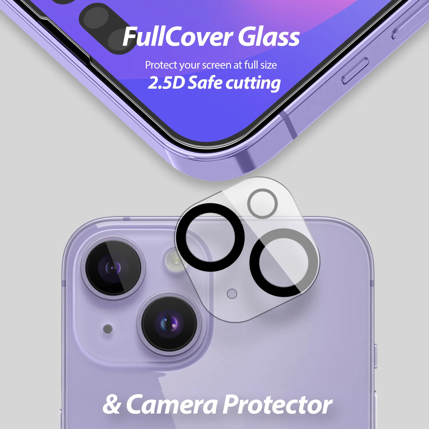 Whitestone EZ Glass - ฟิล์มกระจก iPhone 14 Plus (ชุดฟิล์มหน้าจอ+เลนส์กล้อง 3 เซต)