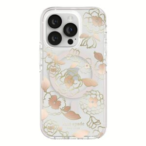 Kate Spade New York รุ่น Defensive Hardshell with MagSafe - เคส iPhone 14 Pro - ลาย Gold Floral
