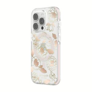 Kate Spade New York รุ่น Defensive Hardshell with MagSafe - เคส iPhone 14 Pro - ลาย Gold Floral