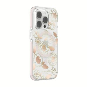 Kate Spade New York รุ่น Defensive Hardshell with MagSafe - เคส iPhone 14 Pro - ลาย Gold Floral