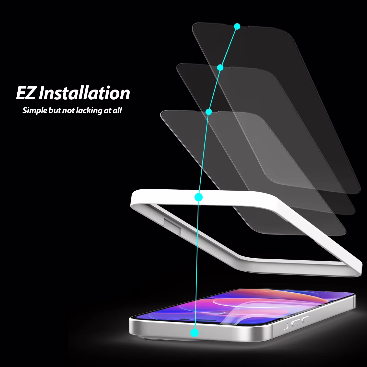 Whitestone EZ Glass - ฟิล์มกระจก iPhone 14 Pro (ชุดฟิล์มหน้าจอ+เลนส์กล้อง 3 เซต)