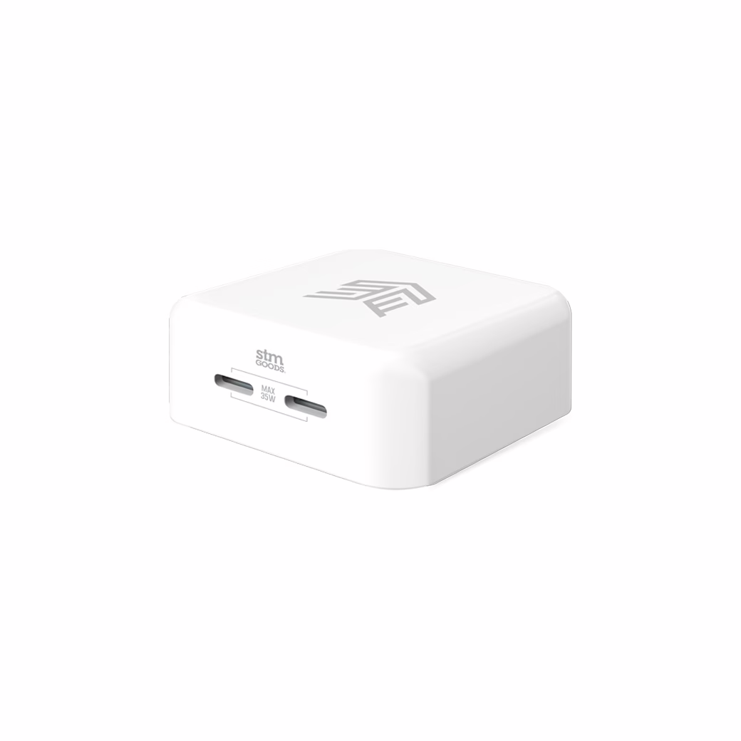 หัวชาร์จ STM รุ่น 35W USB-C Dual Port Power Adapter Fast Charge GaN - สีขาว
