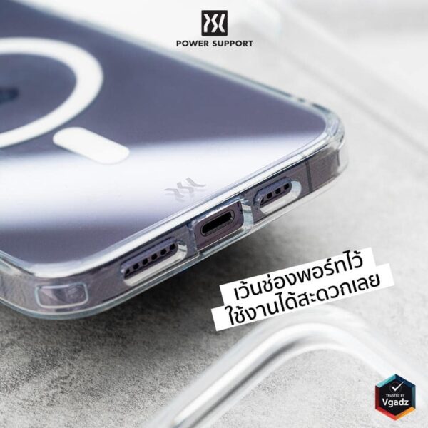 Power Support รุ่น Air Jacket Hybrid - เคส iPhone 14 Pro - สี Clear