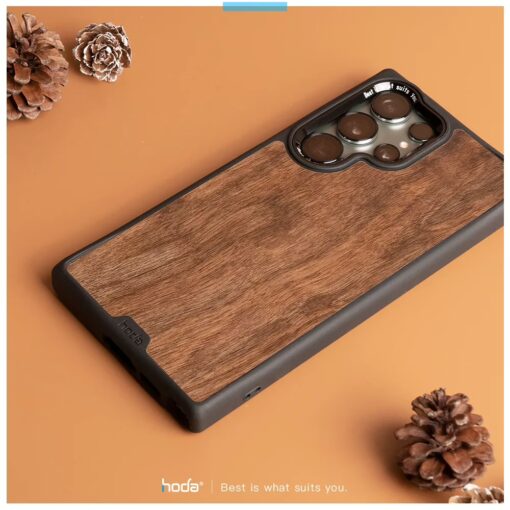 Hoda รุ่น Diverse Case Military Standard with Magnetic - เคส Galaxy S24 Ultra - ลาย Walnut - Image 5