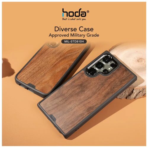 Hoda รุ่น Diverse Case Military Standard with Magnetic - เคส Galaxy S24 Ultra - ลาย Walnut - Image 7