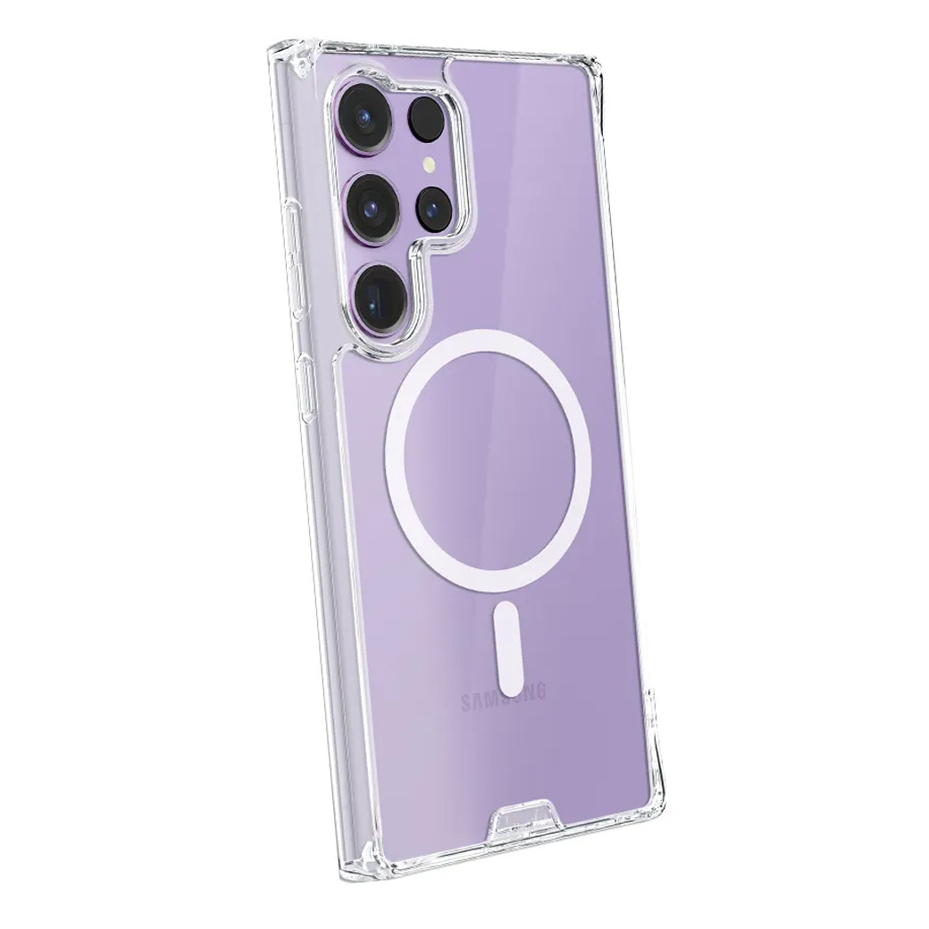 Hoda รุ่น Crystal Pro Magnetic Glass Case Military Standard - เคส Galaxy S24 Ultra - สี Clear