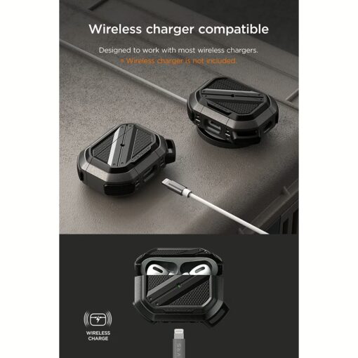 VRS รุ่น Terra Guard Ultimate - เคส Airpods Pro 2 - สี Metal Black - Image 4