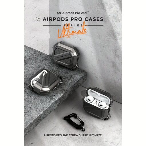 VRS รุ่น Terra Guard Ultimate - เคส Airpods Pro 2 - สี Metal Black - Image 13
