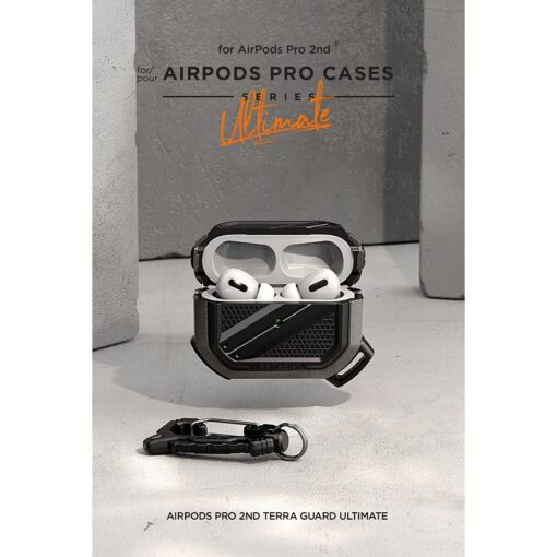 VRS รุ่น Terra Guard Ultimate - เคส Airpods Pro 2 - สี Metal Black - Image 14