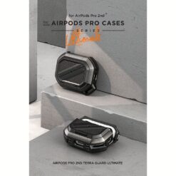 VRS รุ่น Terra Guard Ultimate - เคส Airpods Pro 2 - สี Metal Black