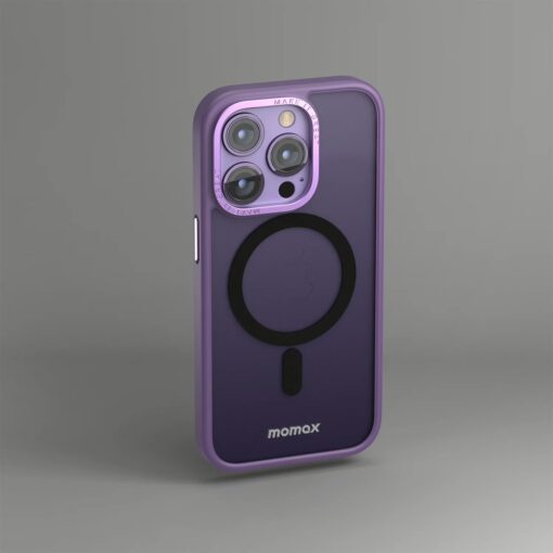 เคส Momax รุ่น Hybrid Magnetic Case with Metal Ring - iPhone 14 Pro - สีม่วง - Image 3