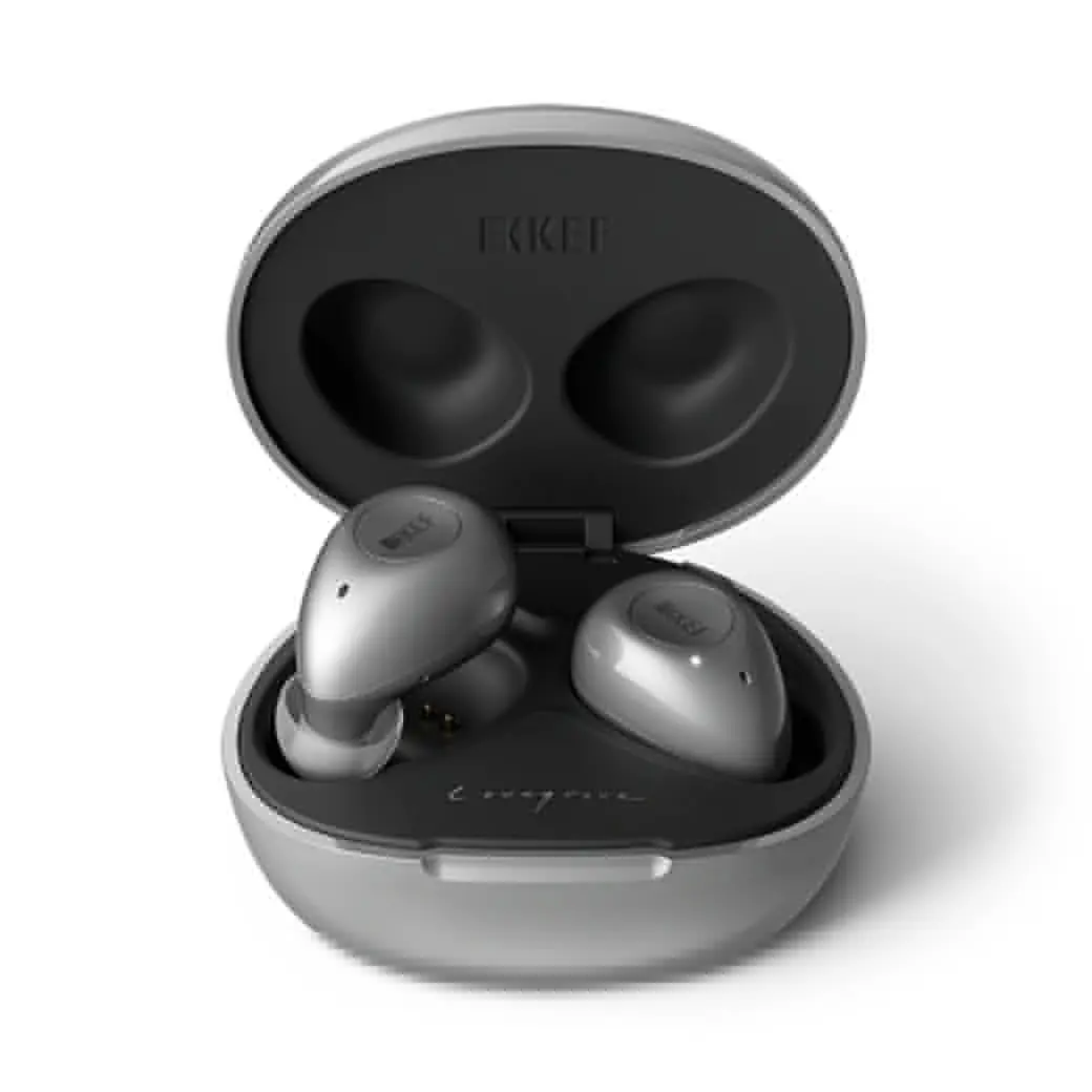 หูฟัง Kef รุ่น Mu3 Noise Cancelling True Wireless Earphones - สี Silver  Grey | Vgadz