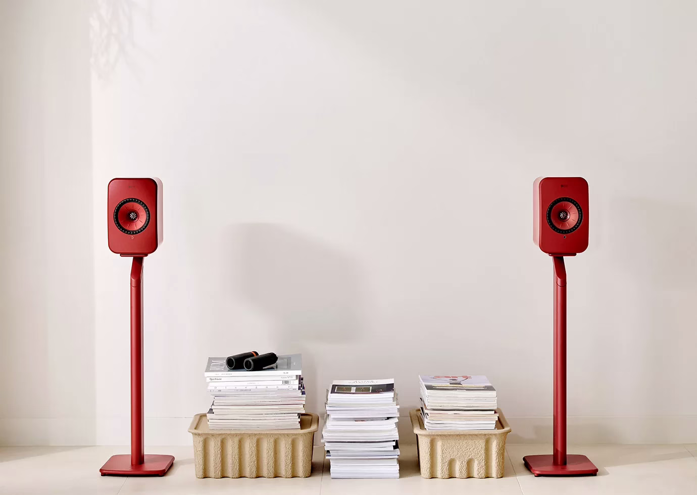 ขาตั้งลำโพง KEF สำหรับ LSX II รุ่น S1 Floor Stand (เซ็ตคู่) - สี Crimson Red