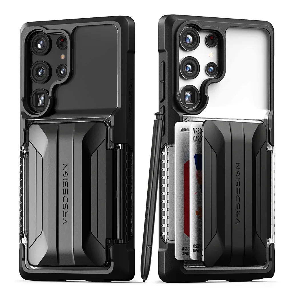 VRS รุ่น Neo Flip - เคส Galaxy S23 Ultra - สี Black/Black
