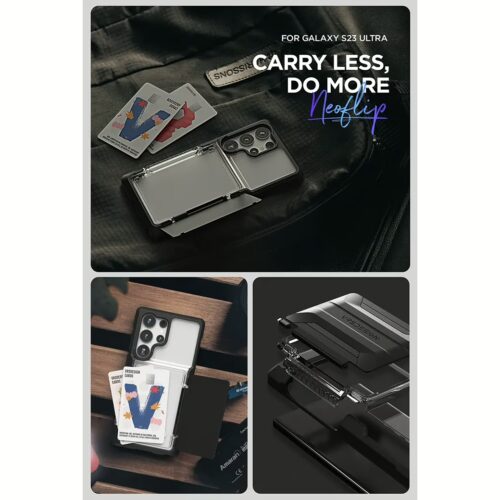 VRS รุ่น Neo Flip - เคส Galaxy S23 Ultra - สี Black/Black - Image 5