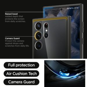 Spigen รุ่น Ultra Hybrid - เคส Galaxy S23 Ultra - สี Matte Black