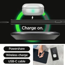 Spigen รุ่น Ultra Hybrid - เคส Galaxy S23 Ultra - สี Matte Black