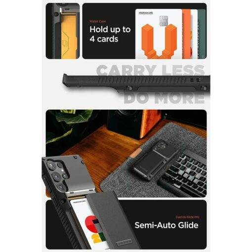 VRS รุ่น Damda Glide Pro - เคส Galaxy S23 Ultra - สี Black Groove - Image 3