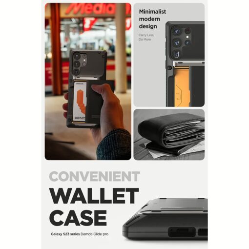 VRS รุ่น Damda Glide Pro - เคส Galaxy S23 Ultra - สี Black Groove - Image 4